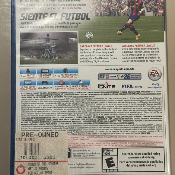 GREAT DEAL! Barely used EA SPORTS FIFA 15 for PS4 - Playstation game disc! - Picture 3 of 3